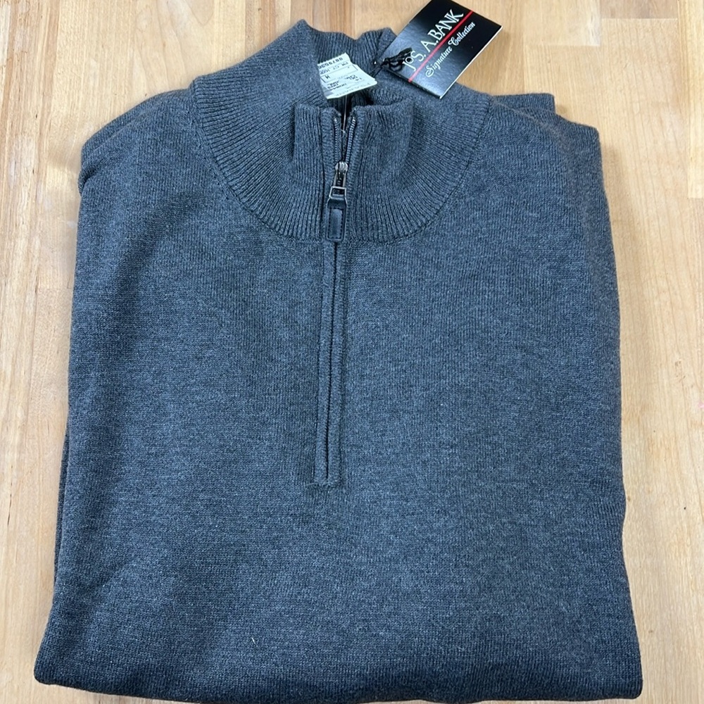 Jos A Bank Zip  Sweater NWT